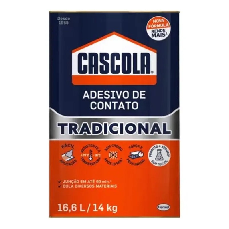 Cascola Contato Tradicioanl Sem Toluol 14Kg - Cascola