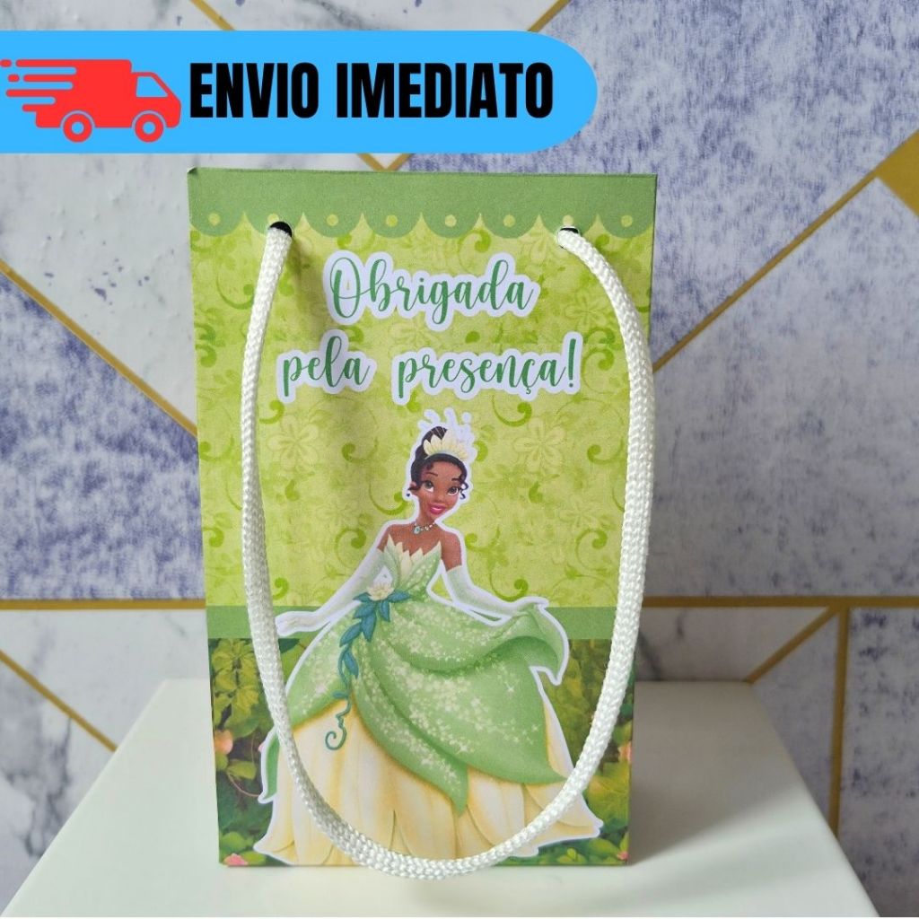 ENVIO RAPIDO Kit 10~30 Sacolinhas Surpresa Princesa Tiana Lembrancinhas Mimo infantil Aniversário PEGUE E MONTE