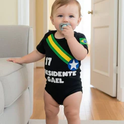 Body de Bebe Mesversario Presidente, Prefeito | Eleicao Candidato Baby