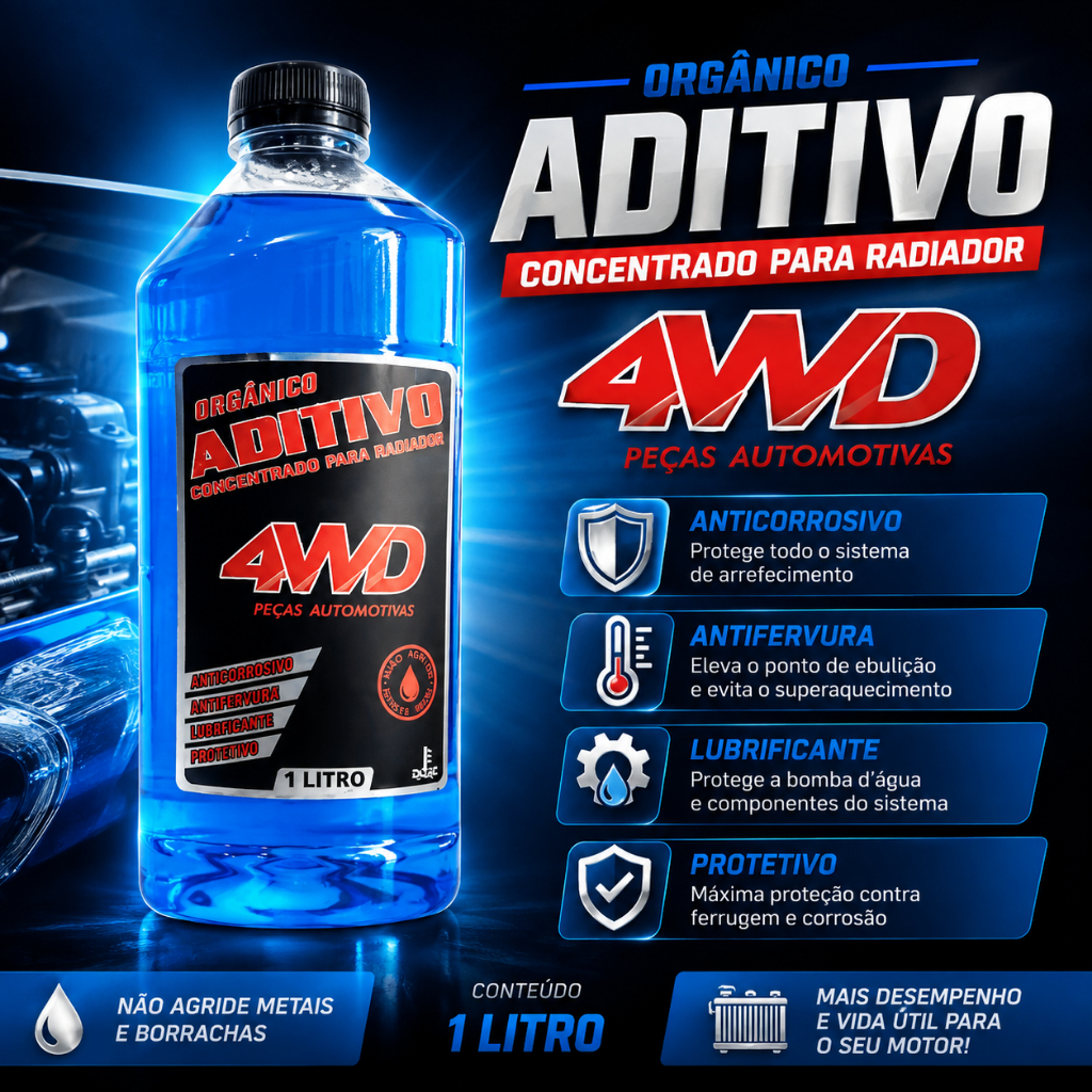 Aditivo Azul Radiador Orgânico Concentrado Liquido de Arrefecimento Anticorrosivo