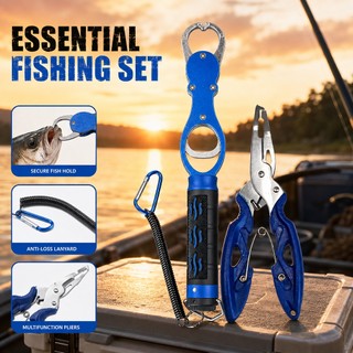 Alicate peixe escala 40lb/18kg, rotação 360°, punho antiderrapante