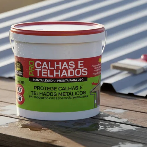 Manta Líquida Pro Calhas Telhados Metálica Galvanizada Protege Calhas Telhas Met