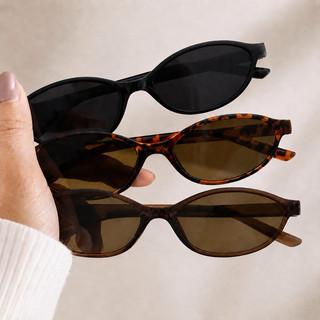 Óculos de Sol Feminino Oval Retrô Vintage UV400 Moda Blogueira Y2k