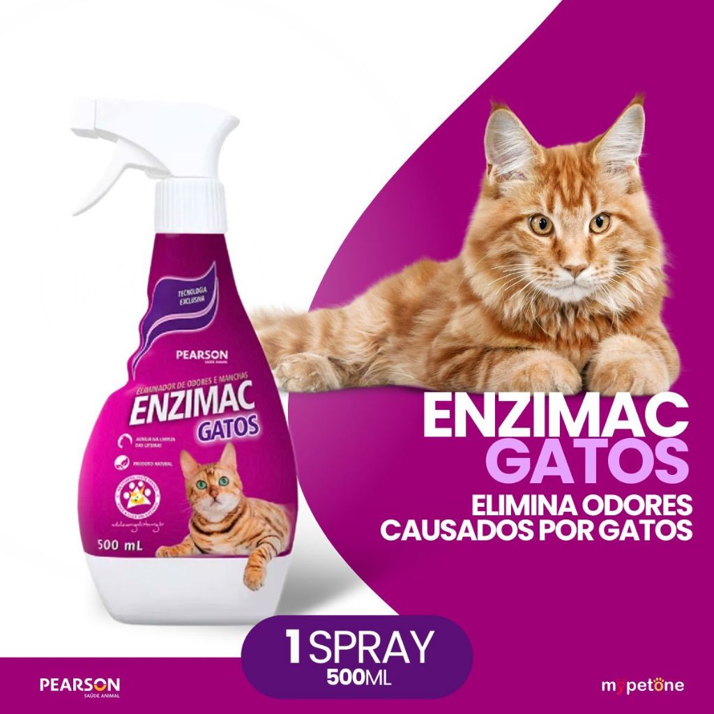 Enzimac Gatos 500mL - Eliminador de Odores e Manchas · foto 2