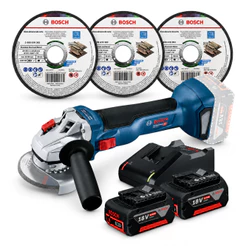 Esmerilhadeira GWS 18V-10 Bosch Brushless Baterias e Discos