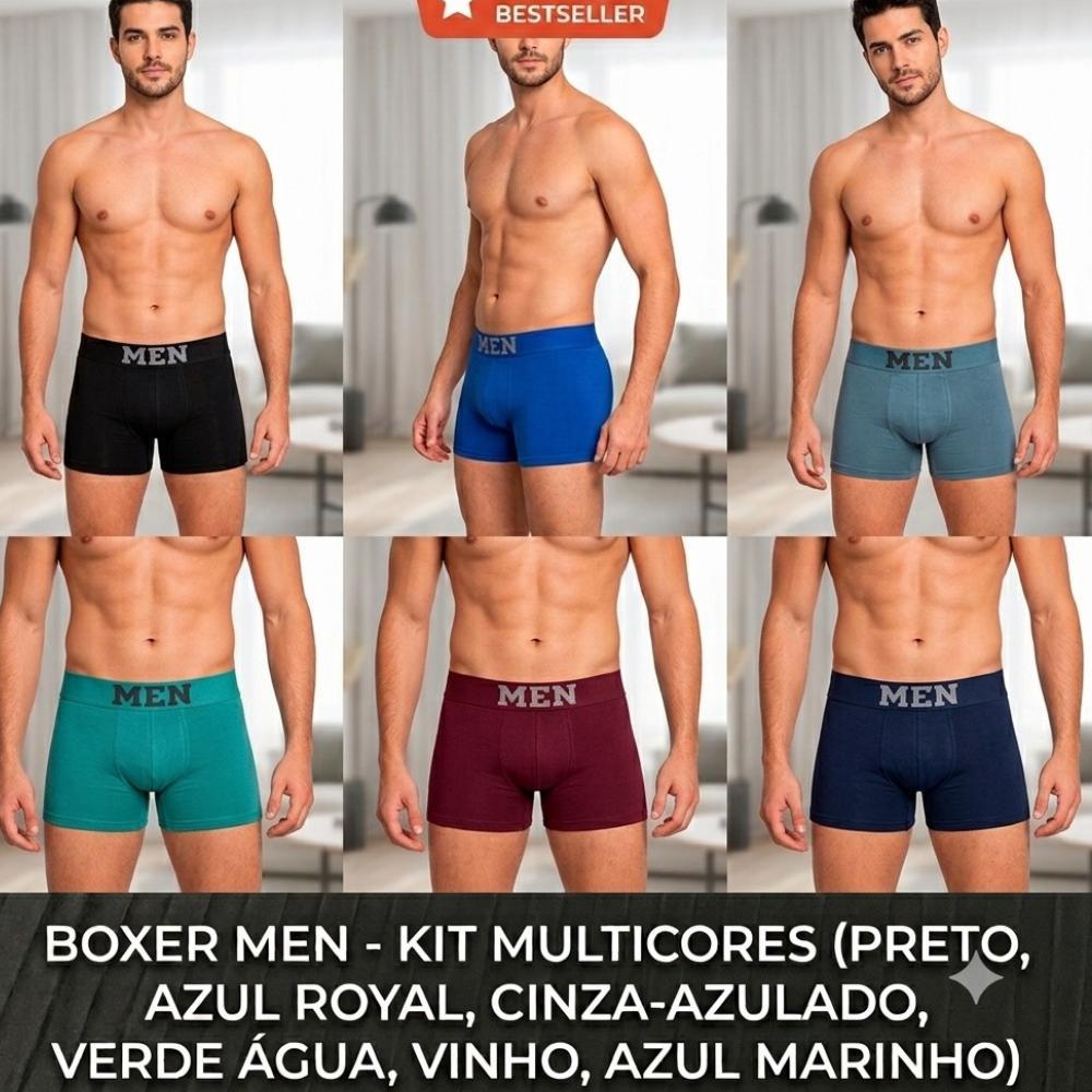 kit 3 Cuecas-box-masculina-tecido-leve-confortável