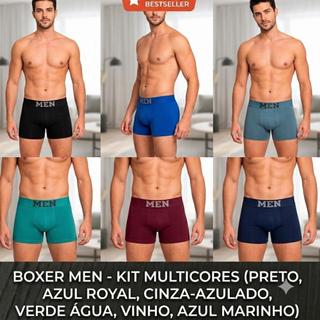 kit 3 Cuecas-box-masculina-tecido-leve-confortável