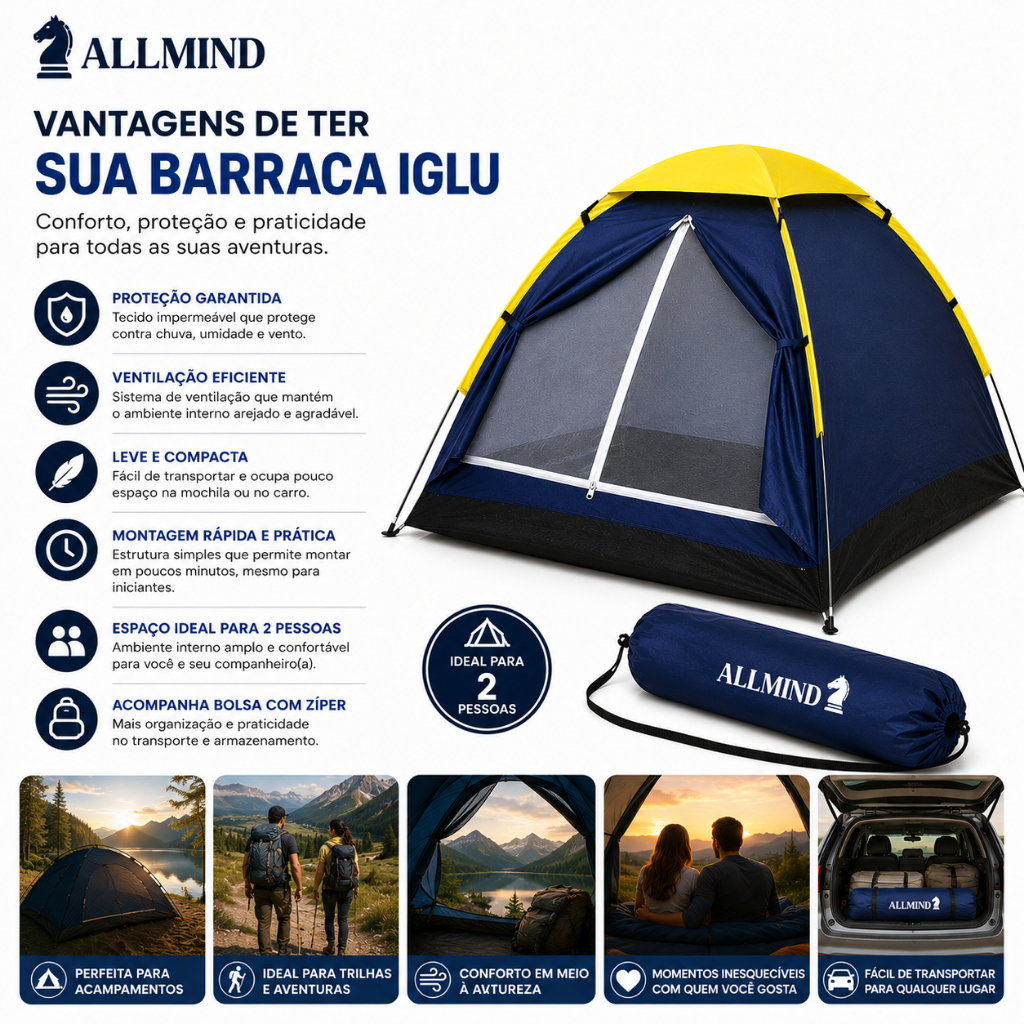 Barraca De Camping Iglu Para 2 Pessoas Similar Mor Barraca De Acampamento · foto 2
