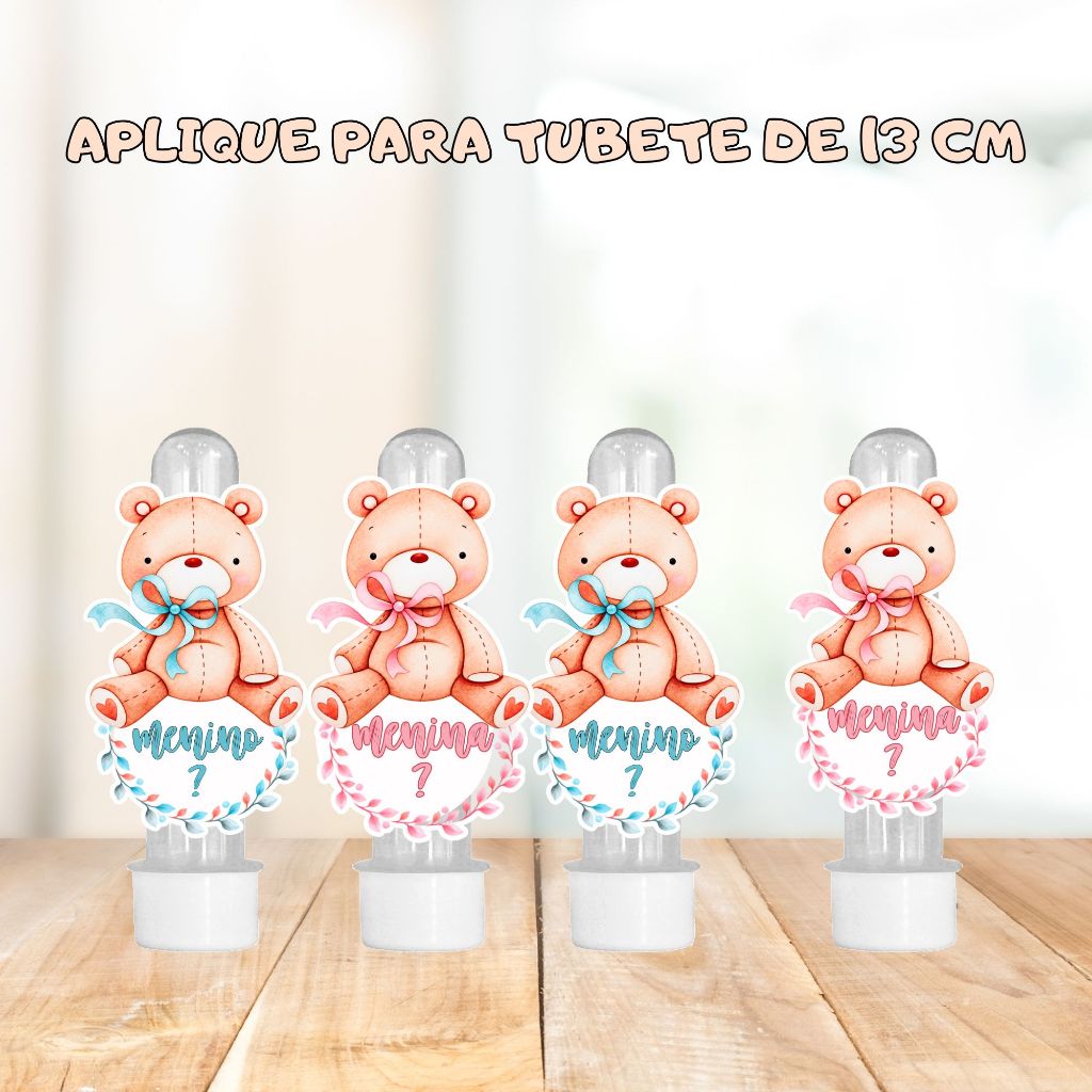 Apliques para Tubete Personalizados Chá revelação Menina ou menino | Qualquer Tema | Festa Infantil | Lembrancinhas