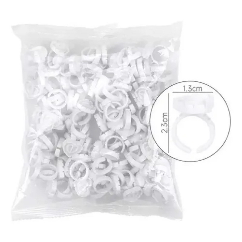 100uni anéis batoque cola de cílios Coração Atacado Lash Designer Promoção envio rápido