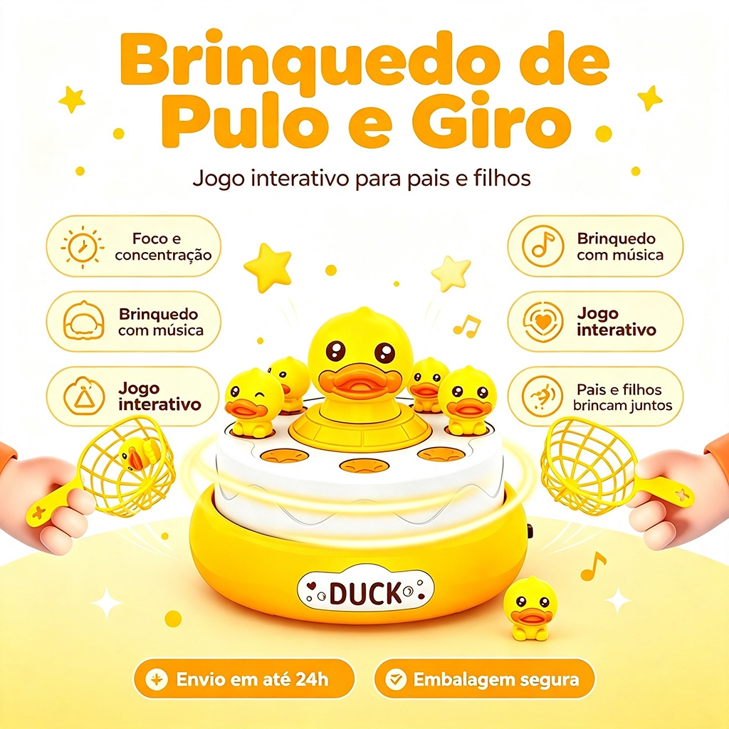 Plataforma Giratória e Saltitante com Música, Jogo de Bolinhas, Brinquedo Sensorial Infantil, Estimula Concentração