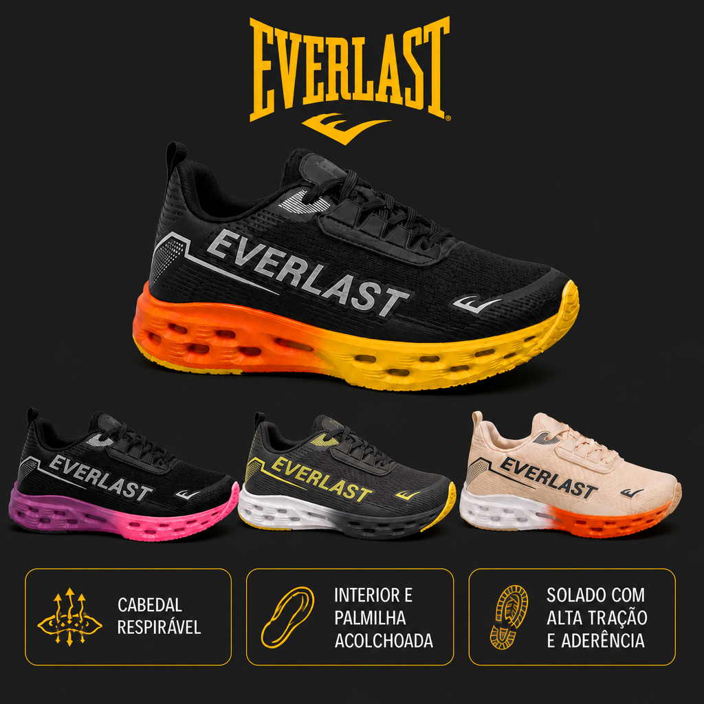 Tênis Everlast Climber Run 2 Unissex Esportivo Corrida Academia Caminhada Cross Training