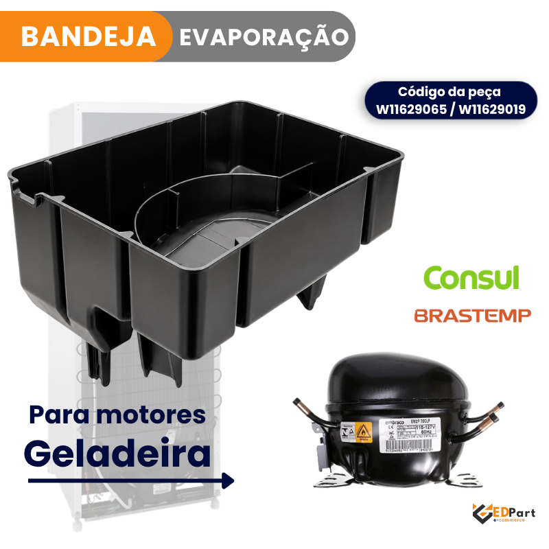 Bandeja Evaporação de Água Compressor Para Geladeira Brastemp Consul
