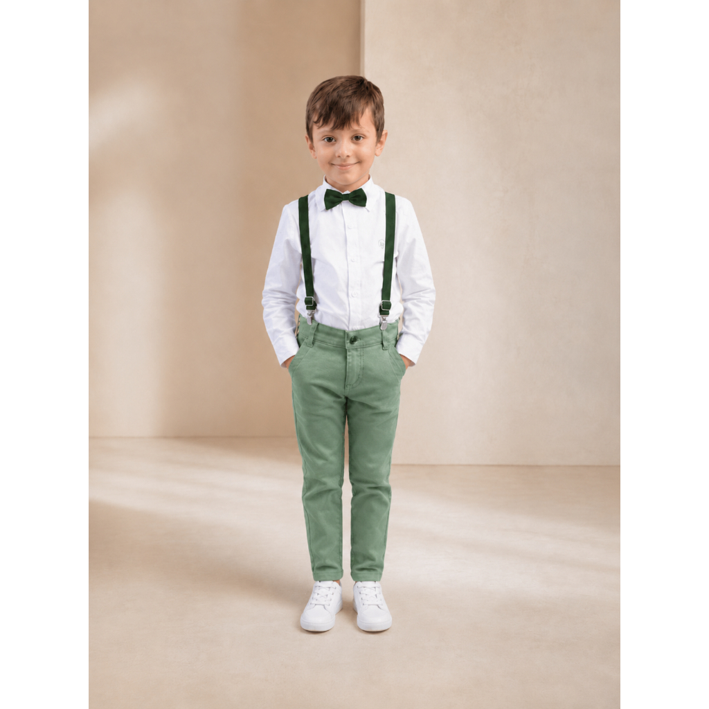 Conjunto Noivinho Verde Oliva E Verde Musgo Para Casamento E Pagem Infantil E Juvenil