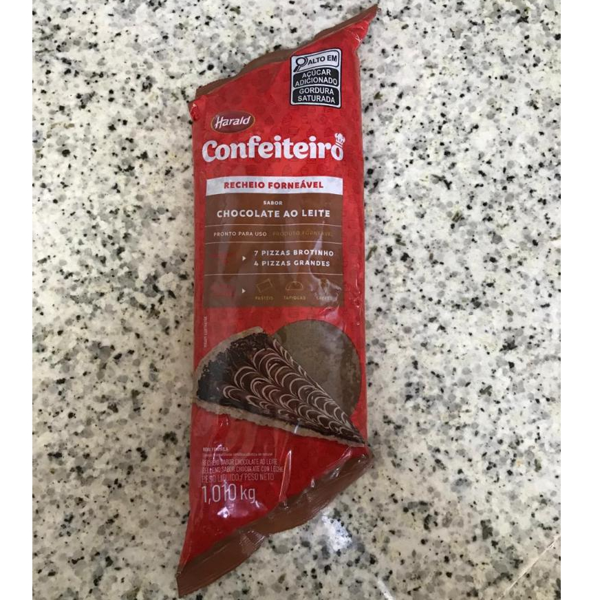 Recheio Forneável Confeiteiro - Chocolate Ao Leite - 1,01kg - 1 unidade - Harald - Rizzo