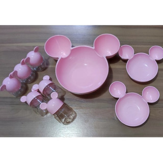 Kit Orelhinha Tigela Grande Tigela Pequena e Potinhos Mickey