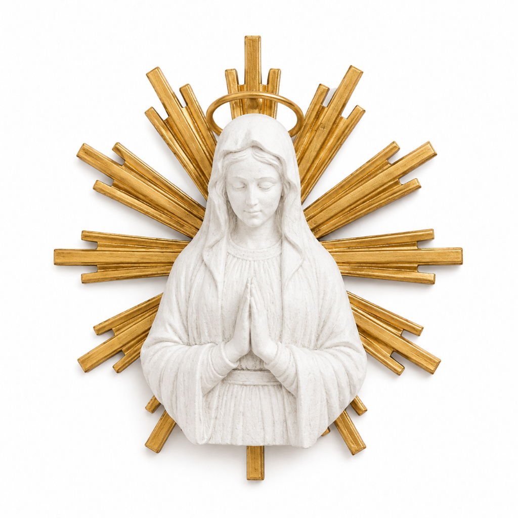 Estatueta Religiosa Nossa Senhora Aparecida Fé Para Decoração Paredes ou Estantes Moderno e Minimalista - Presentes