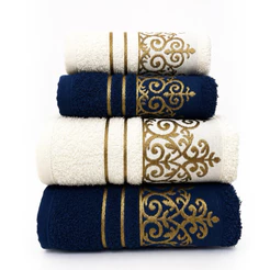 Jogos de Toalhas Banho e Rosto Algodão 4 Peças Premium 1,45m X 75cm - 100% Algodão Alta Absorção