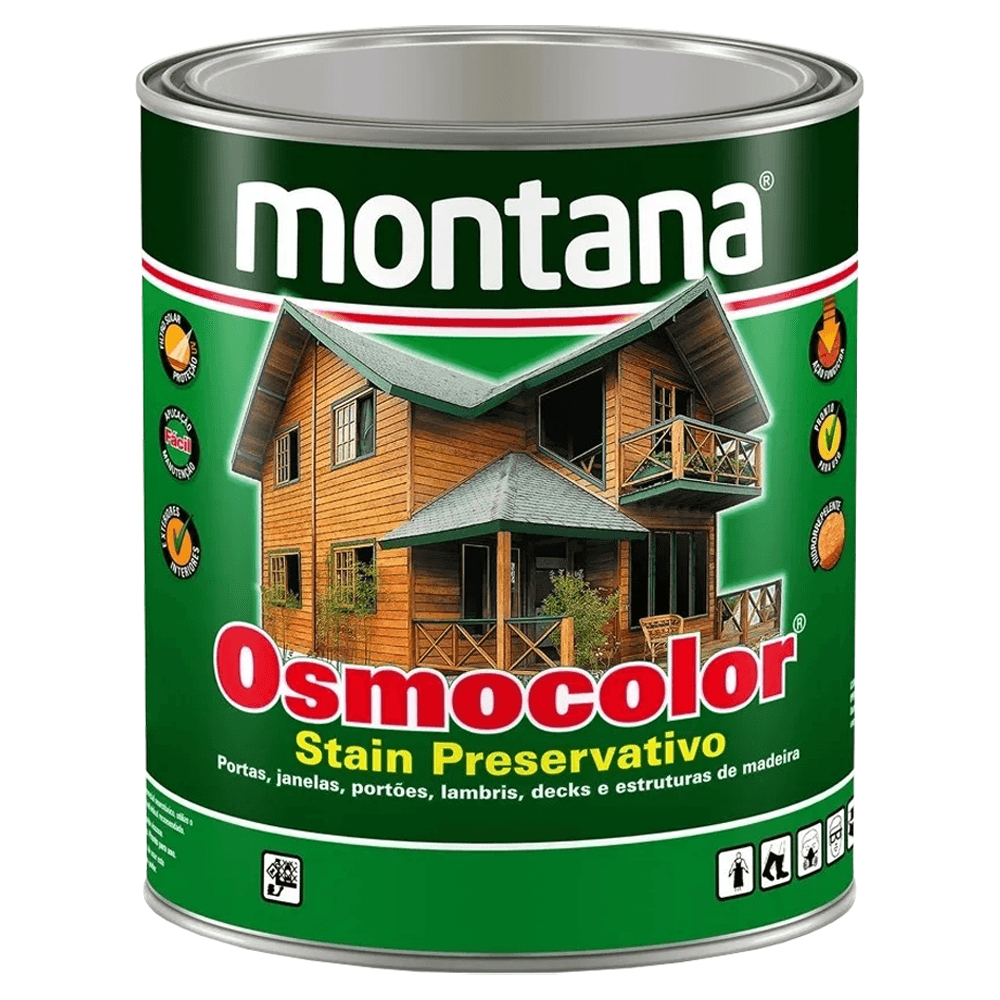 Osmocolor Stain Natural UV Gold Acetinado 3,6L Montana Proteção para Madeiras