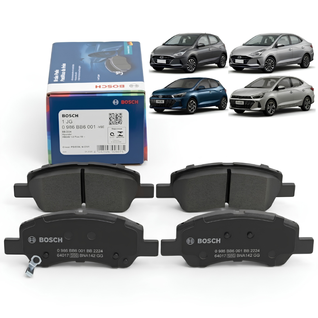 Pastilha Freio Dianteiro Bosch Hb20 1.0 2020 2021 2022 2023 2024 2025 2026 BB2224