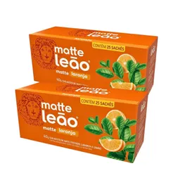 Kit 2un Chá Matte Laranja Leão 25 Sachês