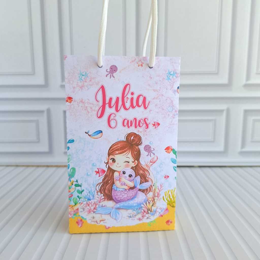 Sacolinha SEREIA -  Lembrancinha - personalizados - aniversário - caixinhas