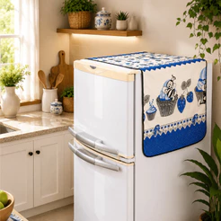 Toalha para Geladeira 140x40cm Estampada Capa Protetora Decorativa para Cozinha