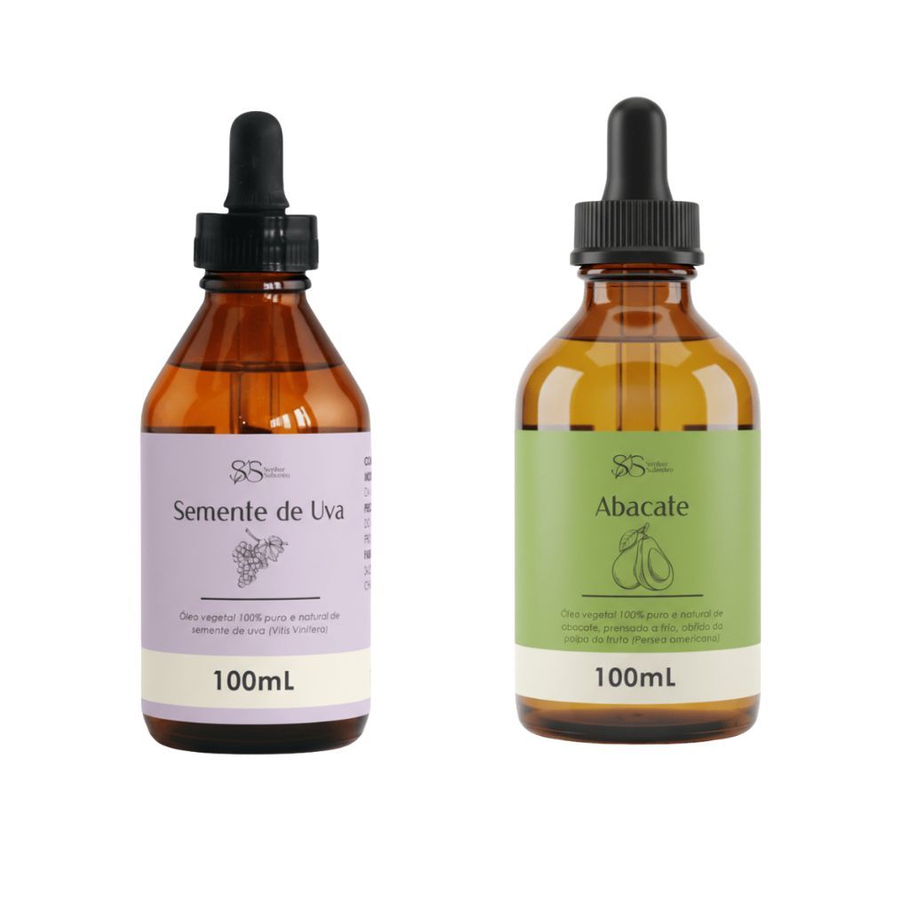 Kit Óleo de Semente de Uva + Abacate Prensado à Frio