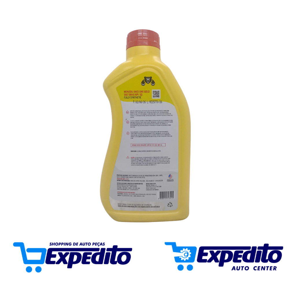 Óleo De Motor 5W40 API SL Sintético AC11651 Menzoil. — imagem 2 de 2
