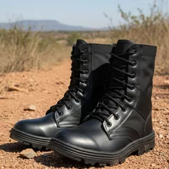 Bota Coturno Militar Solado TR Antiderrapente Impermevel Couro Alta Qualidade