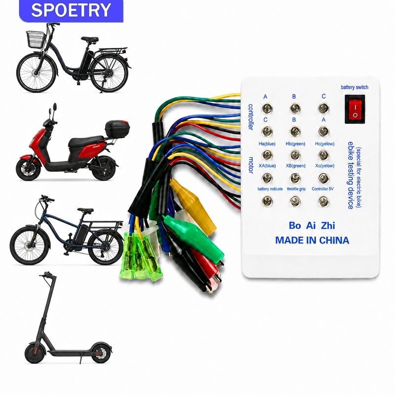 SPOETRY Testador de Controlador Sem Escova para Bike e Scooter 60° 120° 24V 36V 48V 60V 72V