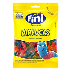 Fini Minhocas 80g Bala de Gelatina