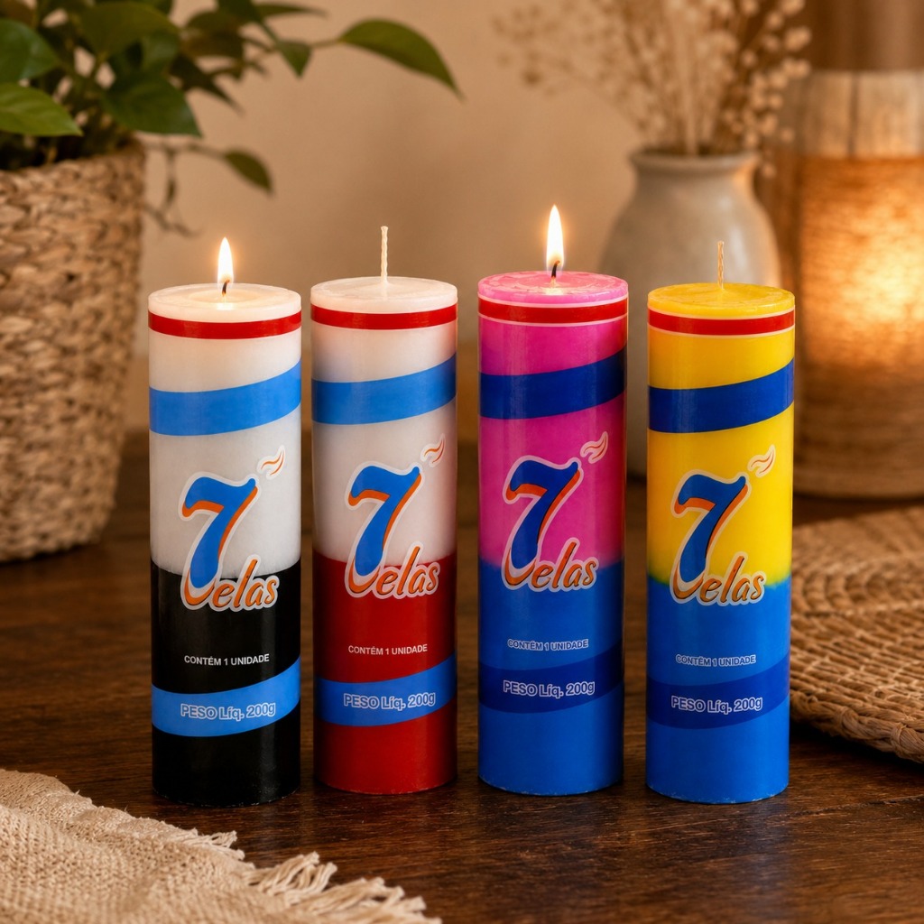 Kit 12 Unidades Velas Votiva Parafina Pura 200g Bicolores
