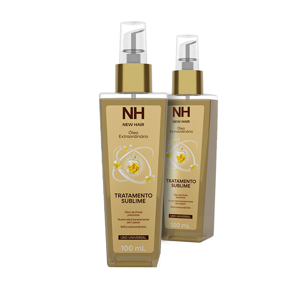 Kit 2x Unid. Óleo Extraordinário Tratamento Sublime 100ml - New Hair (Nutri, Controla o Frizz e Devolve o Brilho)