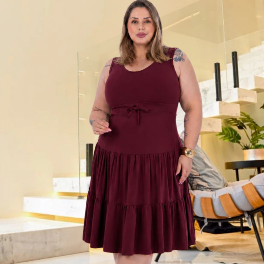 👗 Vestido Viscolycra Plus Size Feminino GG G1 G2 para Gestante e Eventos — imagem 2 de 2