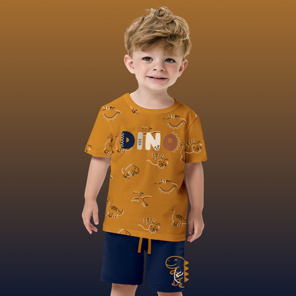 Conjunto Bebê Menino Camiseta Estampa Dinossauro Kyly