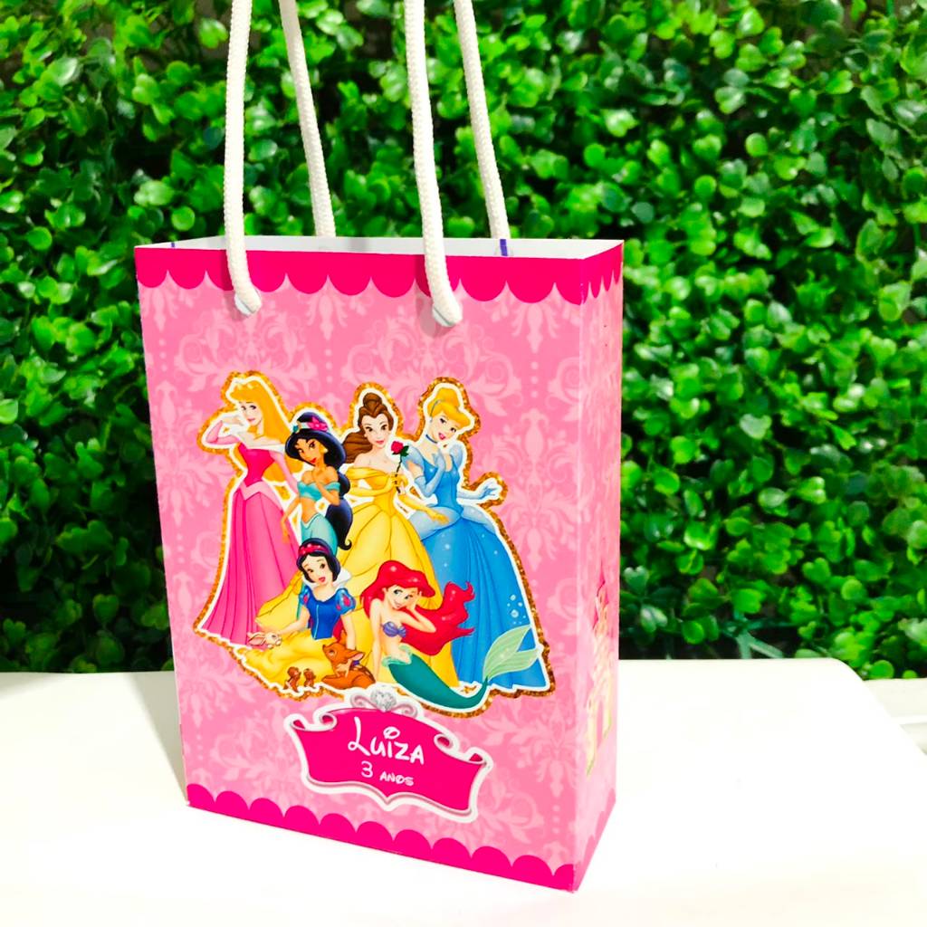 Sacolinha Surpresa Personalizada PRINCESAS | Lembrancinhas de Aniversário | Festa Infantil