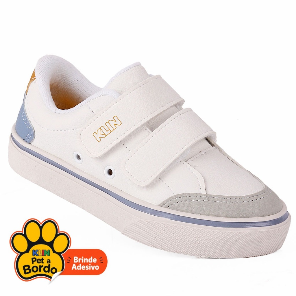 Tenis Infantil Menino Casual FreeStyle KLIN - Branco