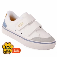 Tenis Infantil Menino Casual FreeStyle KLIN - Branco