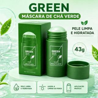 Máscara Chá Verde Remover de Cravos Anti-Acne Hidratante Beleza Pele Facial Clean Face Cl…
