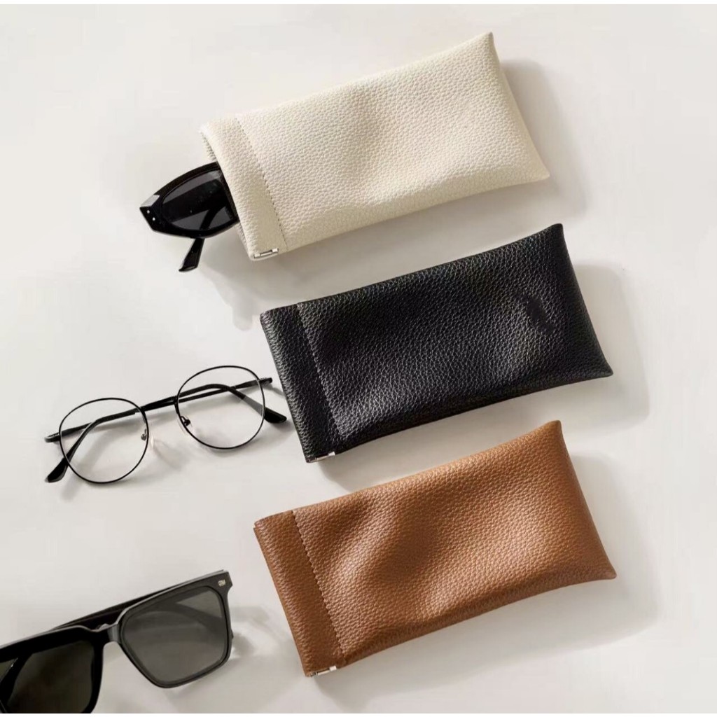 Bolsa para Óculos de Sol em Couro PU – Estojo Criativo, à Prova d’Água, Armazenamento Seguro,