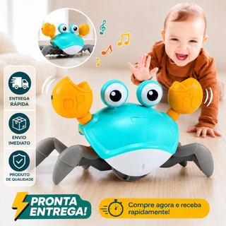 Brinquedo Caranguejo Siri Fujão Sensor Dança E Som Eletrônico Top