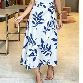 Saia Envelope Tamanho Único Viscose Com Forro de Amarrar Moda Verão
