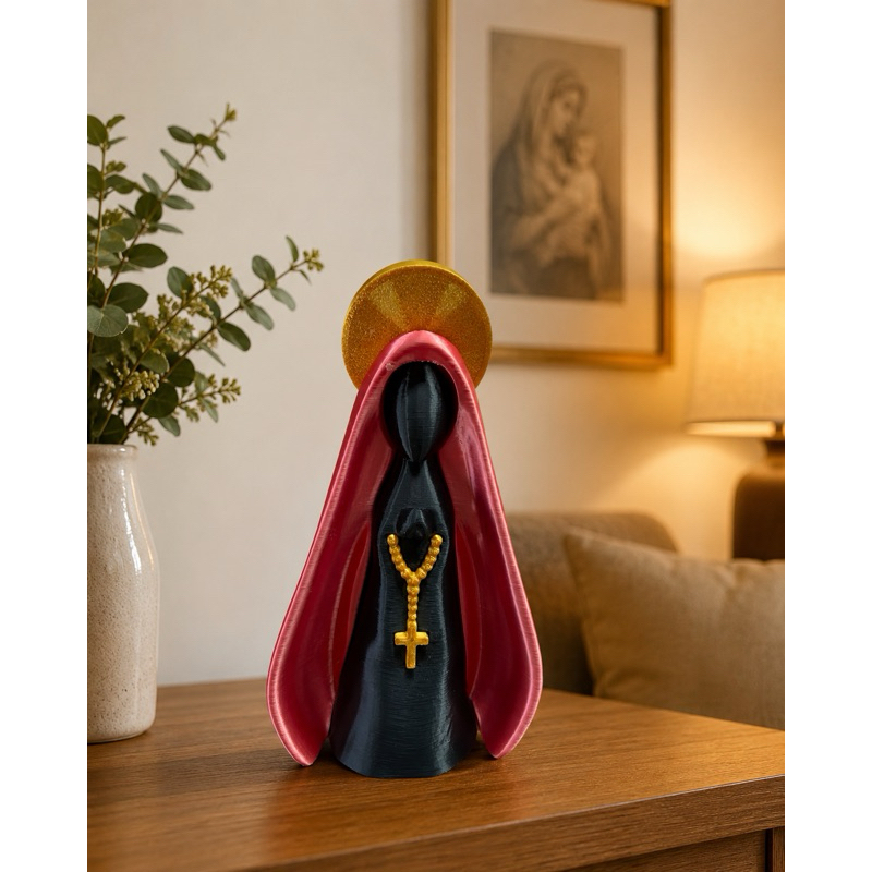 Nossa Senhora Aparecida Impressão 3D | Imagem Católica Decorativa | Presente de Fé