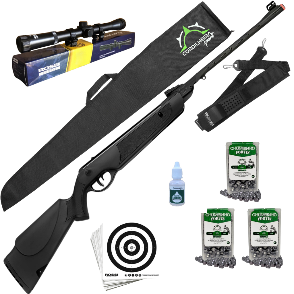 Carabina de Pressão Dione Sport Mola Polímero Rossi 5,5mm + Escolha sua variação ideal
