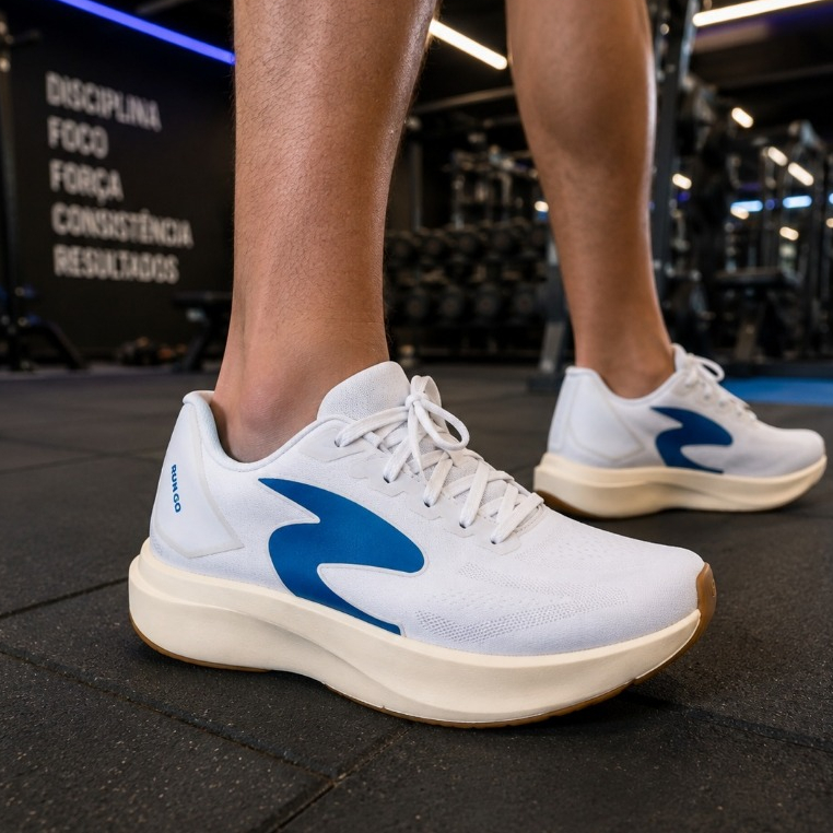 Tênis Feminino Academia Unissex Corrida Caminhada Fitness Treino Esportivo Confortável Leve Macio para Uso Diário 0163A