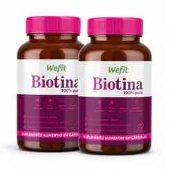 Kit 2 Biotina Wefit 45mcg 120 Cápsulas Cabelo e Pele