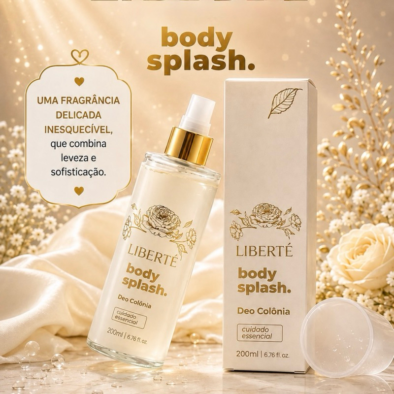 Body Splash Feminino Liberté Inspiração Virgínia Perfume Cheiroso Floral Desodorante Colônia Perfume 200ml