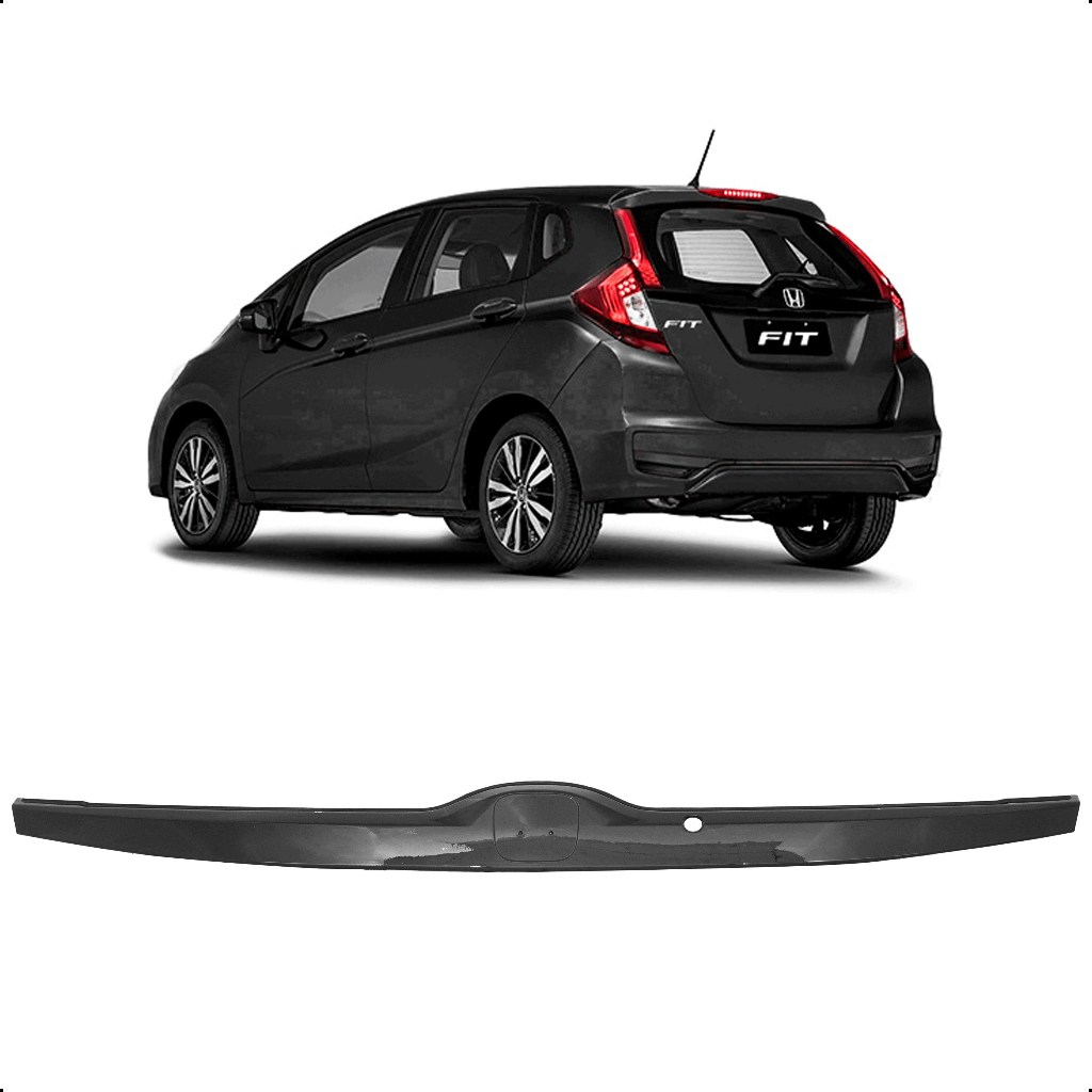 Friso Moldura Régua Tampa Traseira Honda Fit 2014 2015 2016 2017 2018 2019 2020 2021 Não acompanha emblema / Sem furo