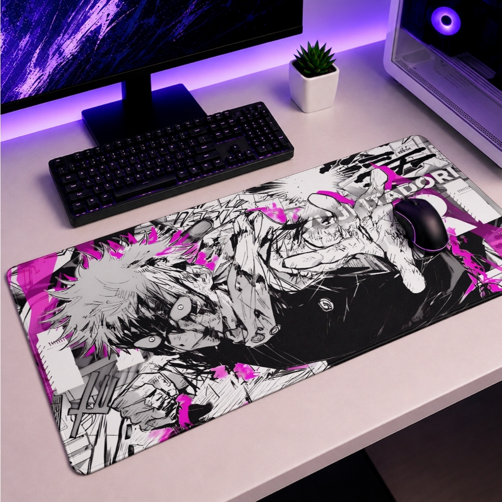 Mouse Pad Gamer gojo  90x40 70x35 50X40 25x20 Anime Informática